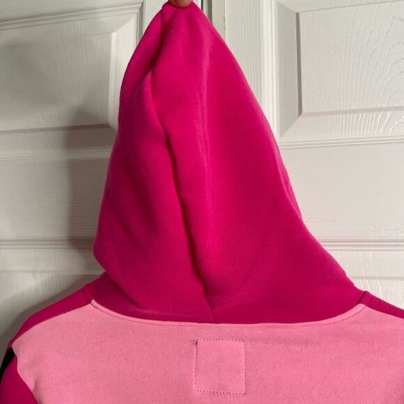 Vtg Y2K Baby Phat Womens Cropped Hoodie M Neon Pink Spice Girls Blokette - Picture 6 of 7